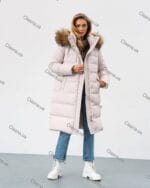 Женский зимний пуховик с капюшоном 605 - Зображення 5