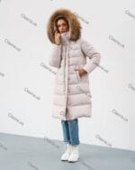 Женский зимний пуховик с капюшоном 605 - Зображення 6