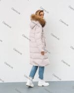 Женский зимний пуховик с капюшоном 605 - Зображення 7