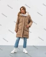 Женский зимний пуховик с капюшоном 73527