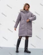 Женский зимний пуховик с капюшоном 73527 - Зображення 8