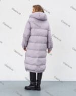 Женский зимний длинный пуховик с капюшоном 71552 - Зображення 19