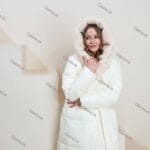 Женский зимний длинный пуховик с капюшоном 72310 big size (большие размеры) - Зображення 2