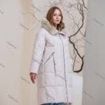 Женский зимний пуховик с капюшоном 73279 - Зображення 7
