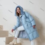 Женский зимний пуховик с капюшоном 73279 - Зображення 3