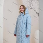 Женский зимний длинный пуховик с капюшоном 73380 big size (большие размеры) - Зображення 2