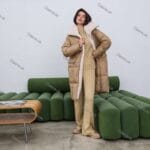 Женский зимний длинный пуховик с капюшоном 73517