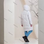 Женский зимний пуховик с капюшоном 73527 - Зображення 4