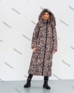 Женский зимний длинный пуховик с капюшоном 759 — изображение 2