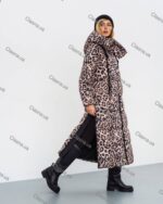 Женский зимний длинный пуховик с капюшоном 759 — изображение 3