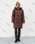 Жіноча зимова куртка з капюшоном 23A203