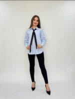 Жіноче класична сорочка з краваткою 2584