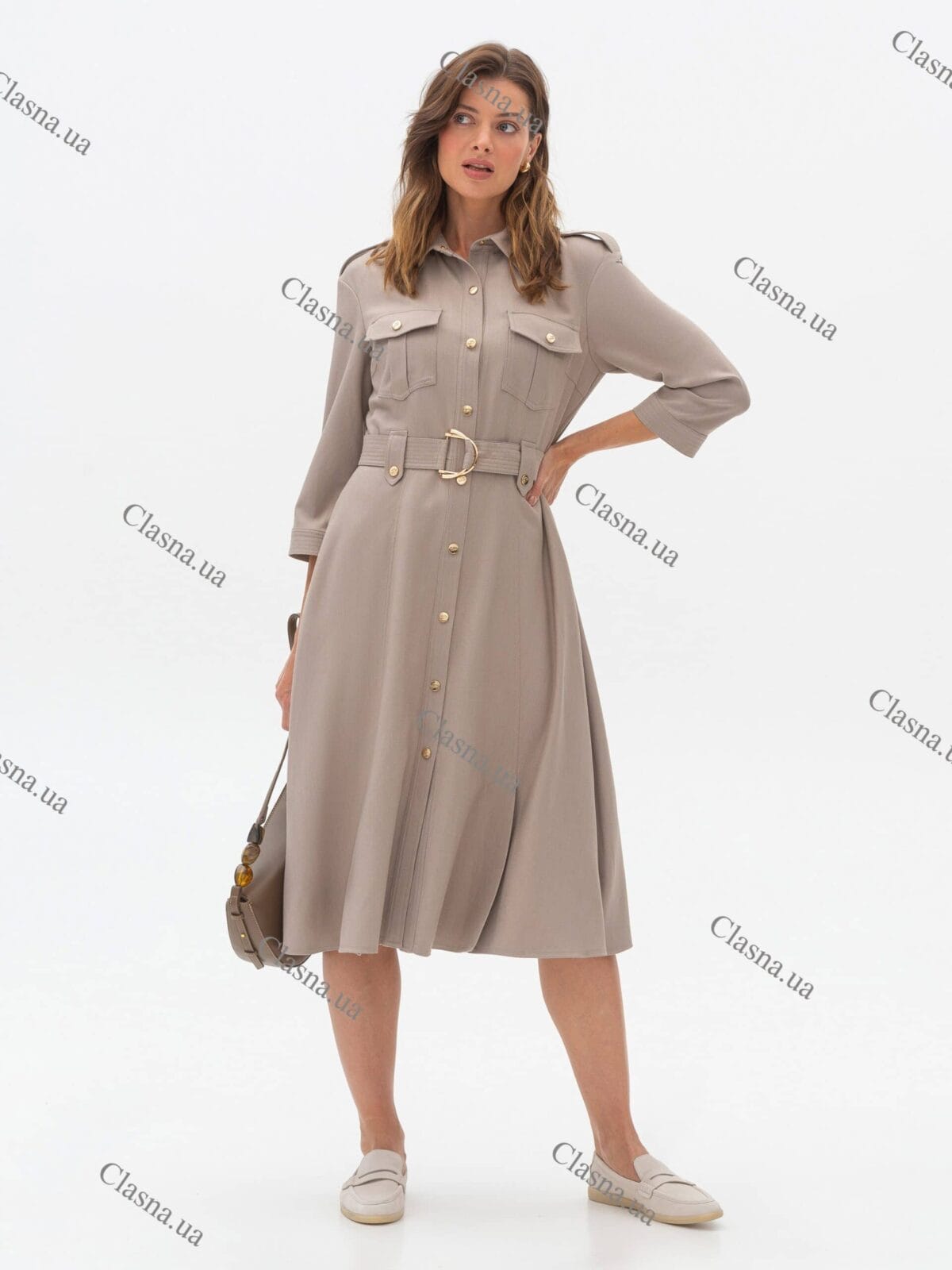 Женское длинное платье на кнопках 4340XL big size - Зображення 5