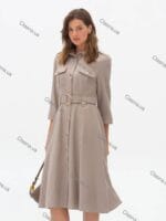 Женское длинное платье на кнопках 4340XL big size - Зображення 4