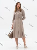 Жіноча довга сукня на кнопках 4340XL big size