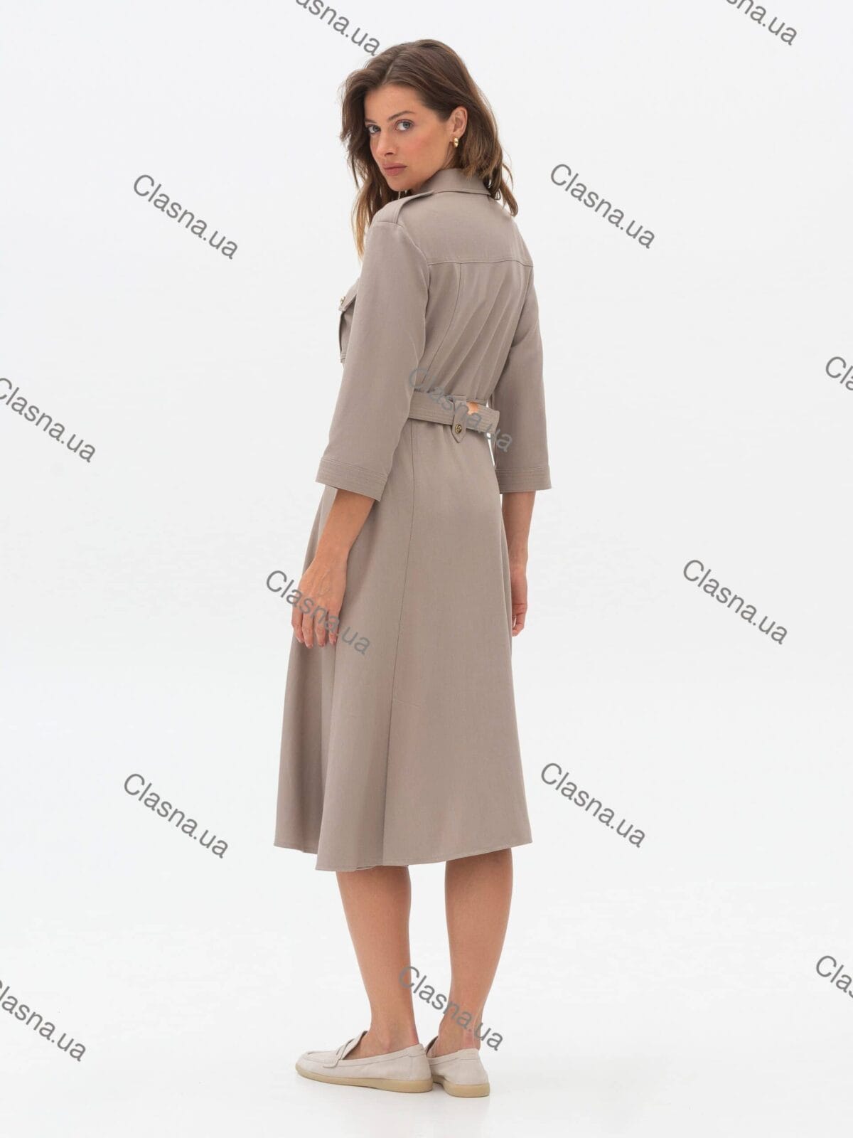 Женское длинное платье на кнопках 4340XL big size - Зображення 3