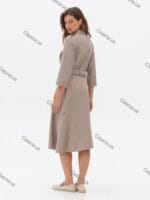 Женское длинное платье на кнопках 4340XL big size - Зображення 3