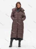 Женский зимний длинный пуховик 915