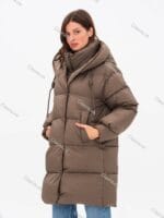 Женская зимняя куртка средней длины 8042 — изображение 4
