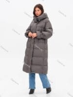 Женский зимний длинный пуховик 833 - Зображення 2