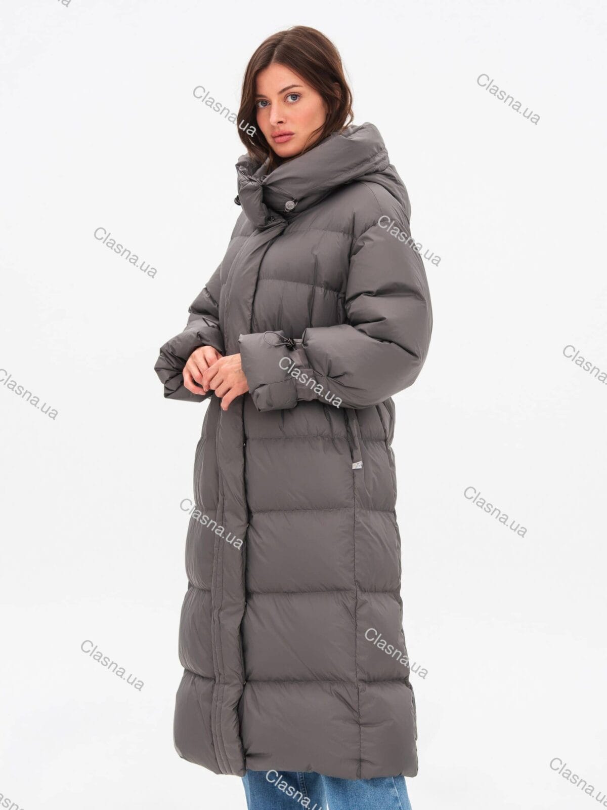 Женский зимний длинный пуховик 833 - Зображення 4