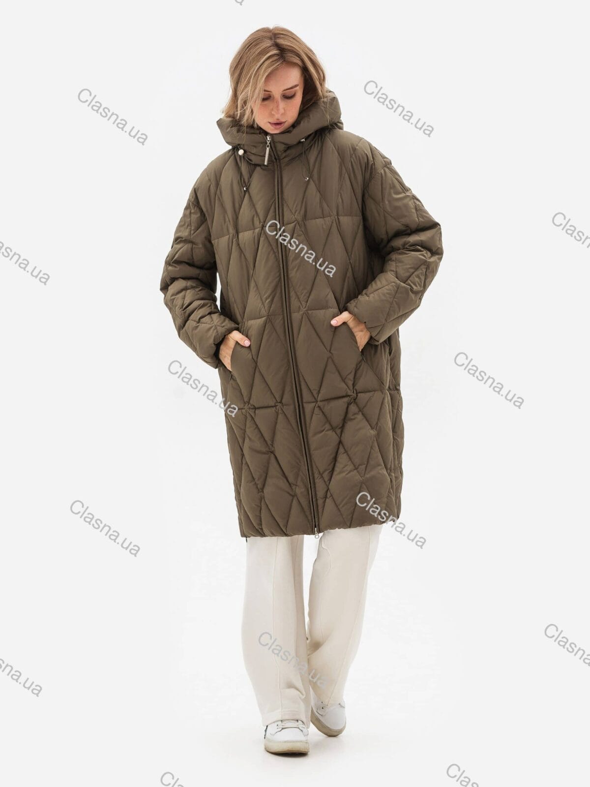 Женское зимнее стеганое пальто 051-1 big size - Зображення 6