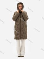 Женское зимнее стеганое пальто 051-1 big size - Зображення 7
