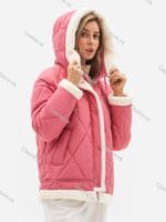 Женская короткая куртка с капюшоном 256D - Зображення 4