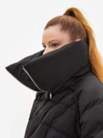Женский короткий пуховик без капюшона 916 - Зображення 3